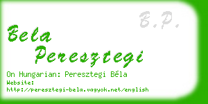 bela peresztegi business card